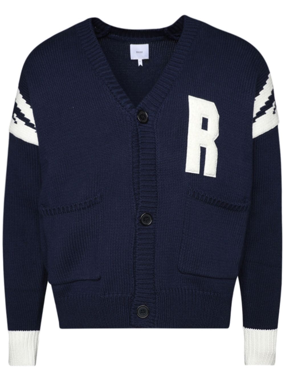 RHUDE Zweifarbiger Lightning Cardigan - Blau von RHUDE