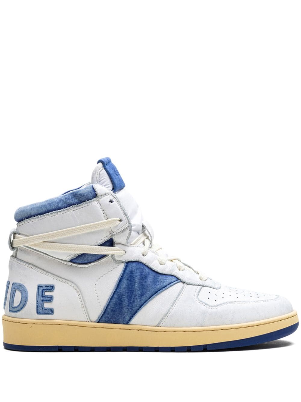 RHUDE Rhecess "White/Royal Blue" High-Top-Sneakers - Weiß von RHUDE
