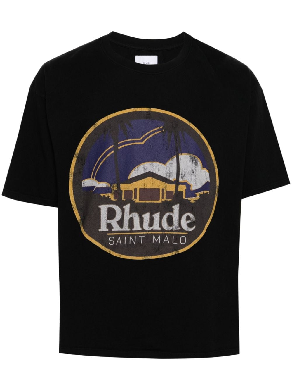 RHUDE T-Shirt mit Logo-Print - Schwarz von RHUDE