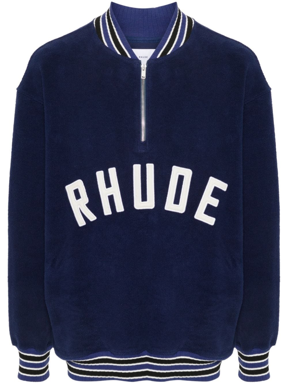 RHUDE Sweatshirt mit Reißverschluss - Blau von RHUDE