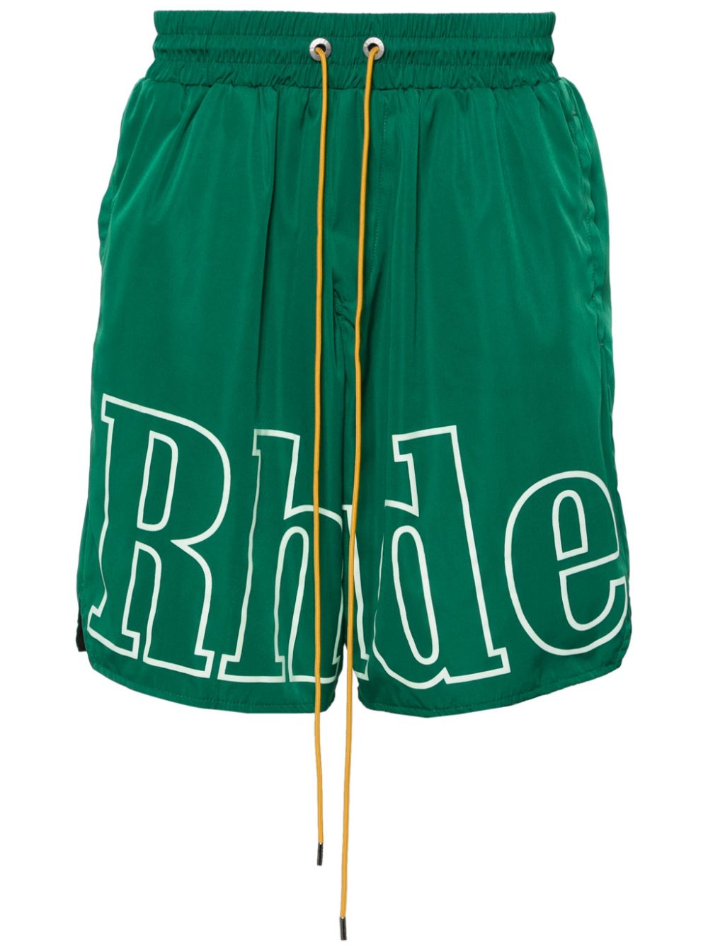 RHUDE Joggingshorts mit Logo-Print - Grün von RHUDE