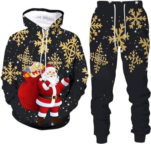 RIAAJ Men Christmas Fashion Casual Sweater Pants Sports Jogging Suit athletic Sports Shirts and Pants Set (Weihnachten3,M) von RIAAJ