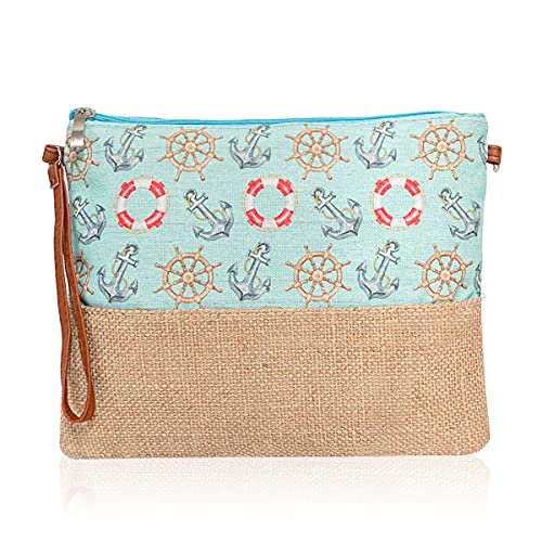 Tragbare Reise-Kosmetiktasche mit mehreren Fächern – Kulturbeutel, Make-up-Organizer, Handgelenktasche, gestreift, Blumenmuster, kariert, Leopardenmuster, Schlange von RIAH FASHION
