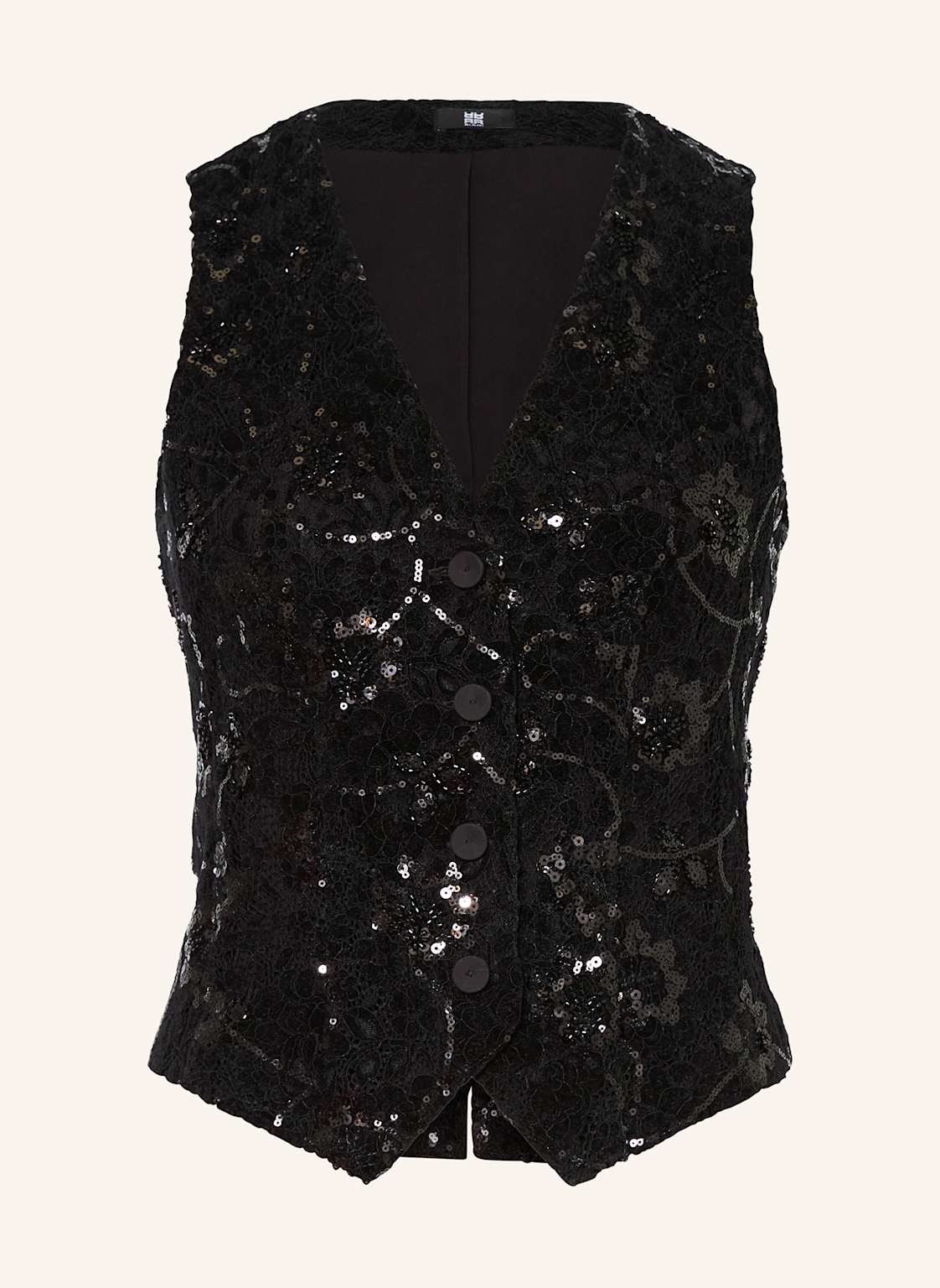Riani Blazerweste Aus Spitze Mit Pailletten schwarz von RIANI