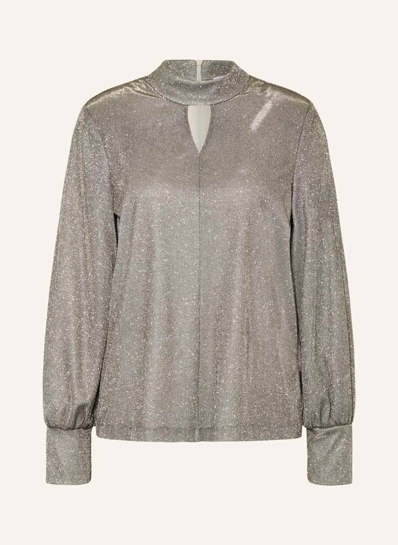 Riani Blusenshirt Mit Glitzergarn Und Cut-Out braun von RIANI
