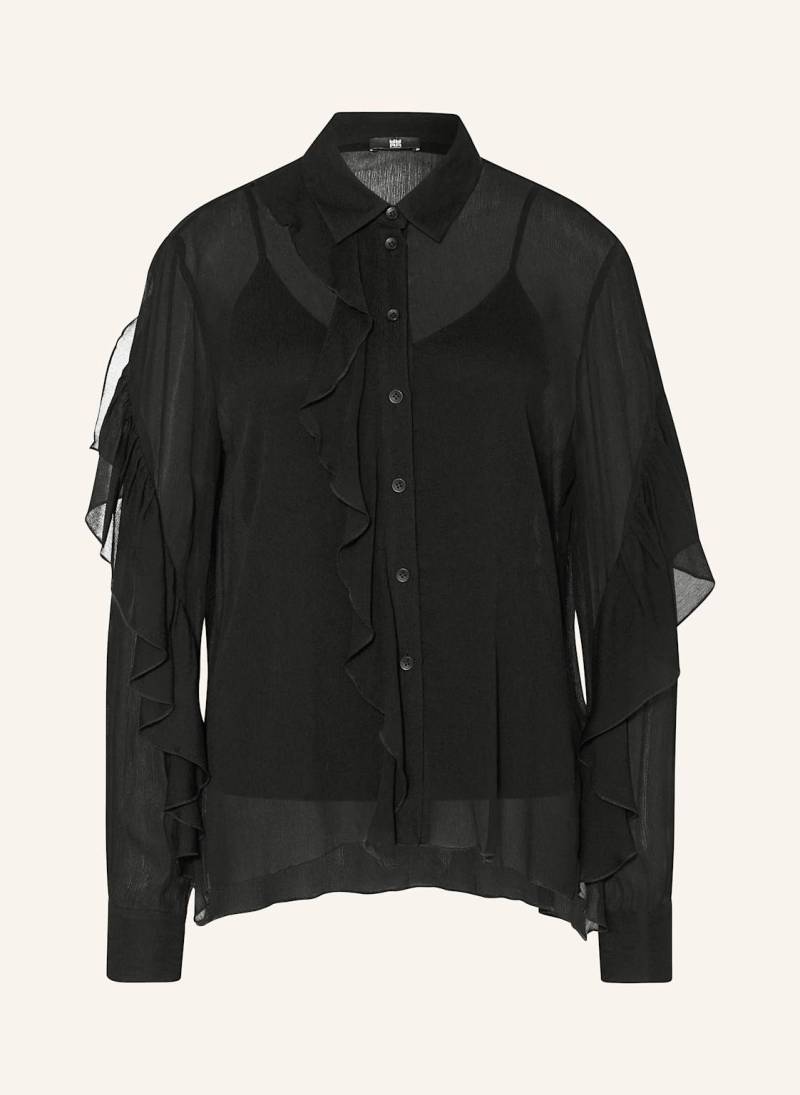 Riani Hemdbluse Mit Rüschen schwarz von RIANI