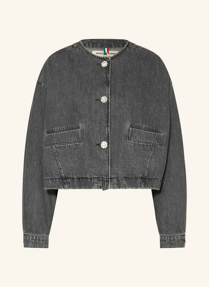 Riani Jeansjacke Mit Schmucksteinen grau von RIANI