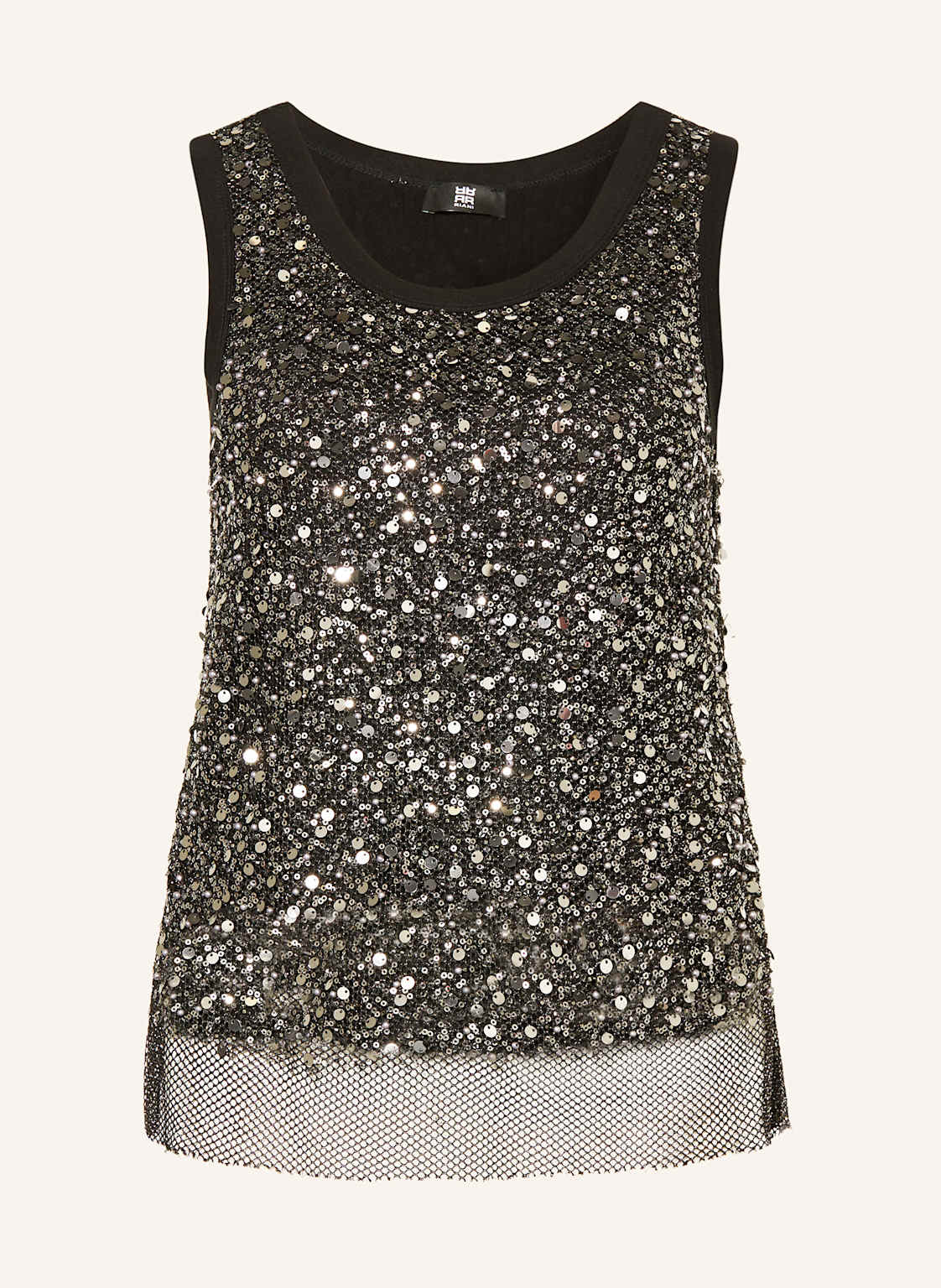 Riani Meshtop Mit Pailletten schwarz von RIANI
