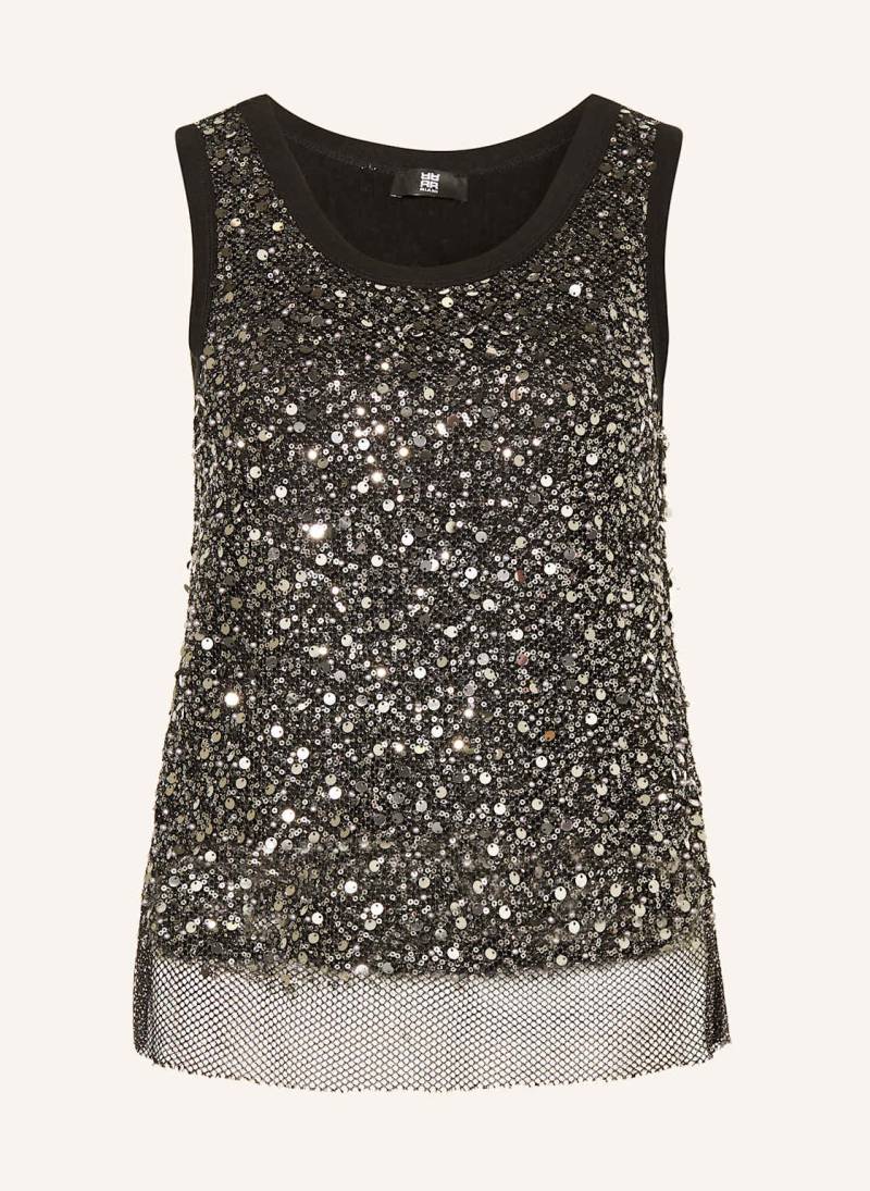 Riani Meshtop Mit Pailletten schwarz von RIANI