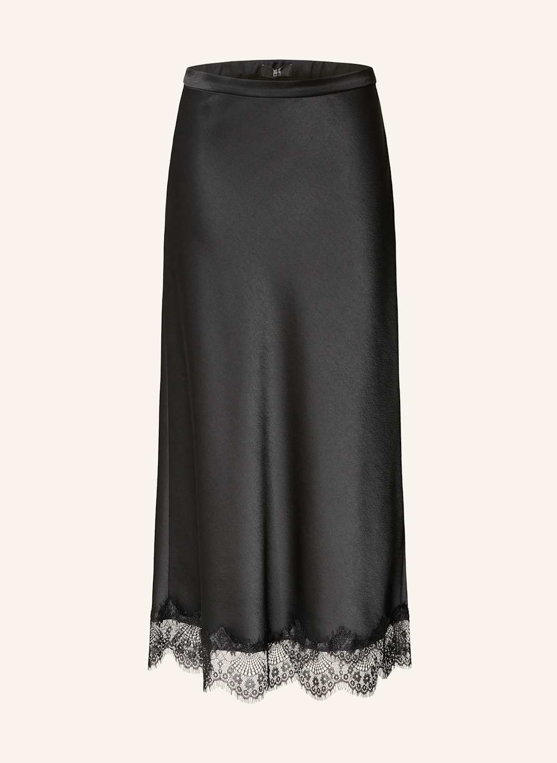 Riani Satinrock Mit Spitze schwarz von RIANI