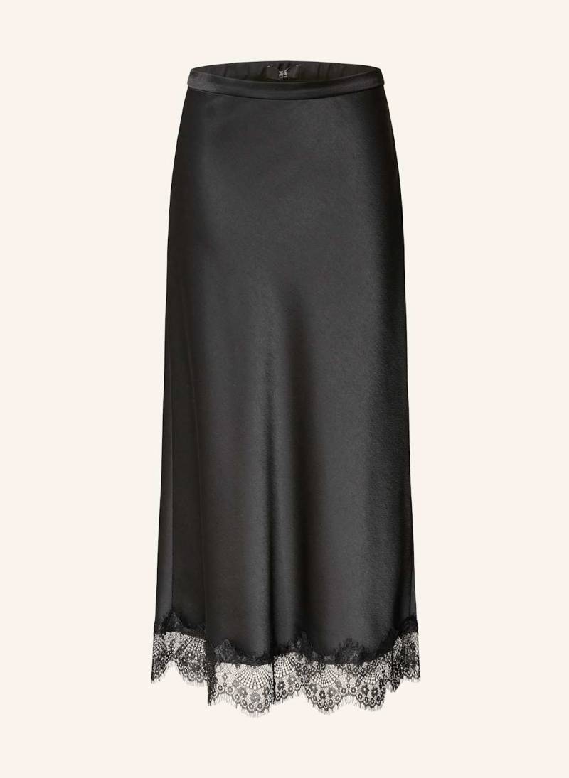 Riani Satinrock Mit Spitze schwarz von RIANI