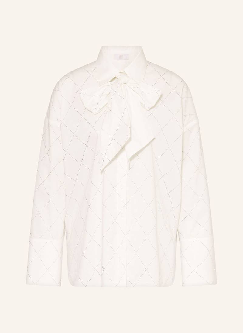 Riani Schluppenbluse Mit Schmucksteinen weiss von RIANI