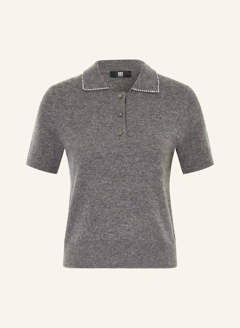 Riani Strickshirt Mit Cashmere Und Schmucksteinen grau von RIANI