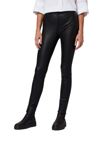 RICANO Asteroid Damen Stretch Lederhose Leggings, Lamm Nappa Echtleder in schwarz (Schwarz, L) von RICANO