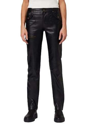 RICANO INSPIRIT Damen Slim Fit Lederhose aus Lamm Nappa Echtleder in schwarz (L) von RICANO
