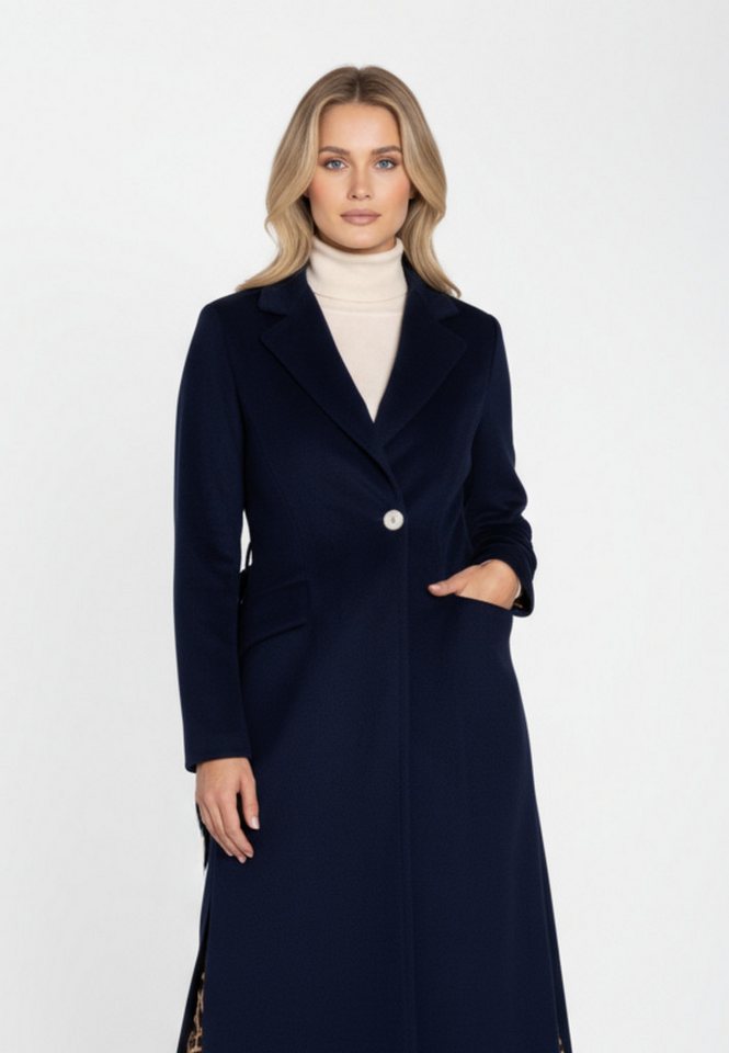 RICANO Langmantel Grazia Damenmantel mit seitlichem Schlitz und zwei Pattentaschen von RICANO