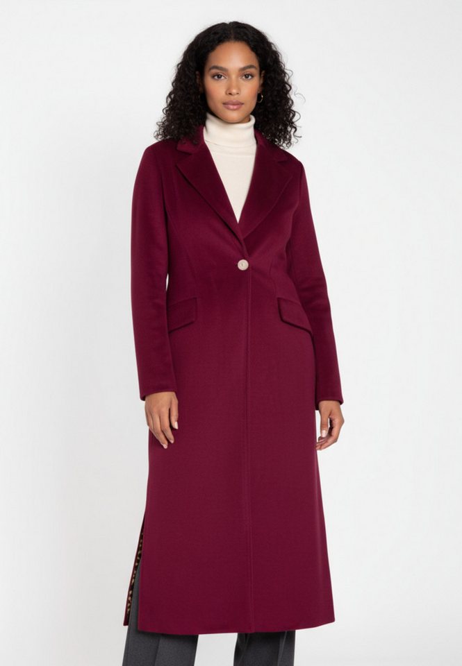 RICANO Langmantel Grazia Damenmantel mit seitlichem Schlitz und zwei Pattentaschen von RICANO