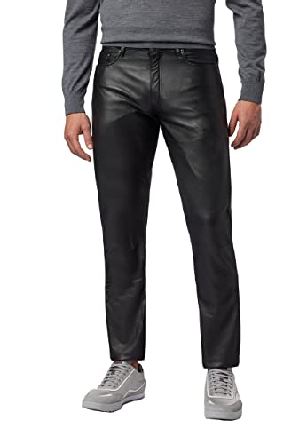RICANO No.3 - Herren Lederhose/Lederjeans (Regular Waist/Straight Leg), echtes Lamm Leder von RICANO
