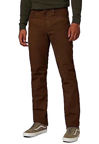 RICANO RT-101 - Herren Lederhose/Lederjeans (Regular Waist/Straight Leg), echtes Büffel Leder (Nubuk/Wildleder) (as3, Numeric, Numeric_30, Regular, Regular, Mittelbraun) von RICANO
