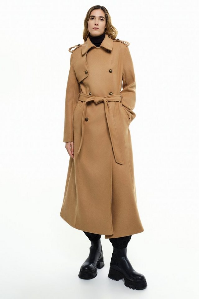 RICANO Trenchcoat Simona Damen Trenchcoat mit Gürtel und Schulterklappen von RICANO