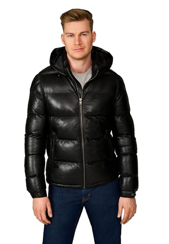 RICANO Vince - Herren Lederjacke mit abtrennbarer Kapuze (Regular Fit) - hochwertiges Lamm Nappa Leder von RICANO