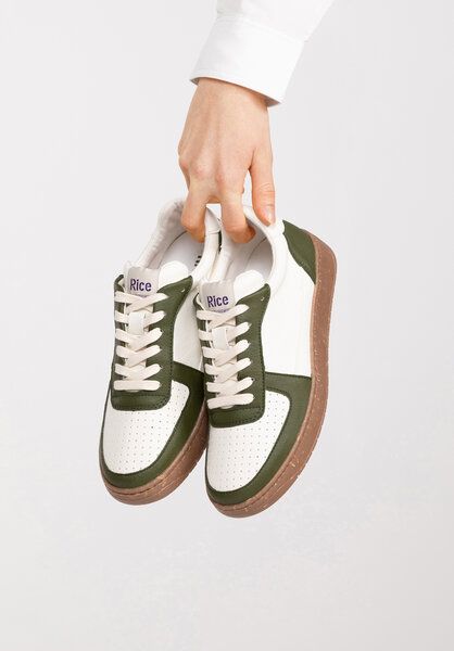 RICE Sneaker Vegan Unisex - OPEN21 Green Ecru RICE Sneaker Vegan Unisex - OPEN21 Green Ecru von RICE