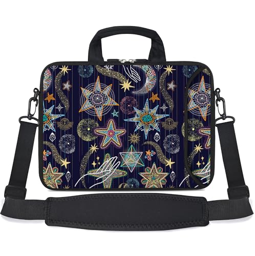 RICHEN Laptop-Schultertasche mit Griff, passend für 15,6 cm / 16 / 17 / 17,3 cm / 17,3 Zoll / 44,2 cm (15,6 - 17,3 Zoll) Laptops (Sterne, 40,6 - 43,9 cm) von RICHEN