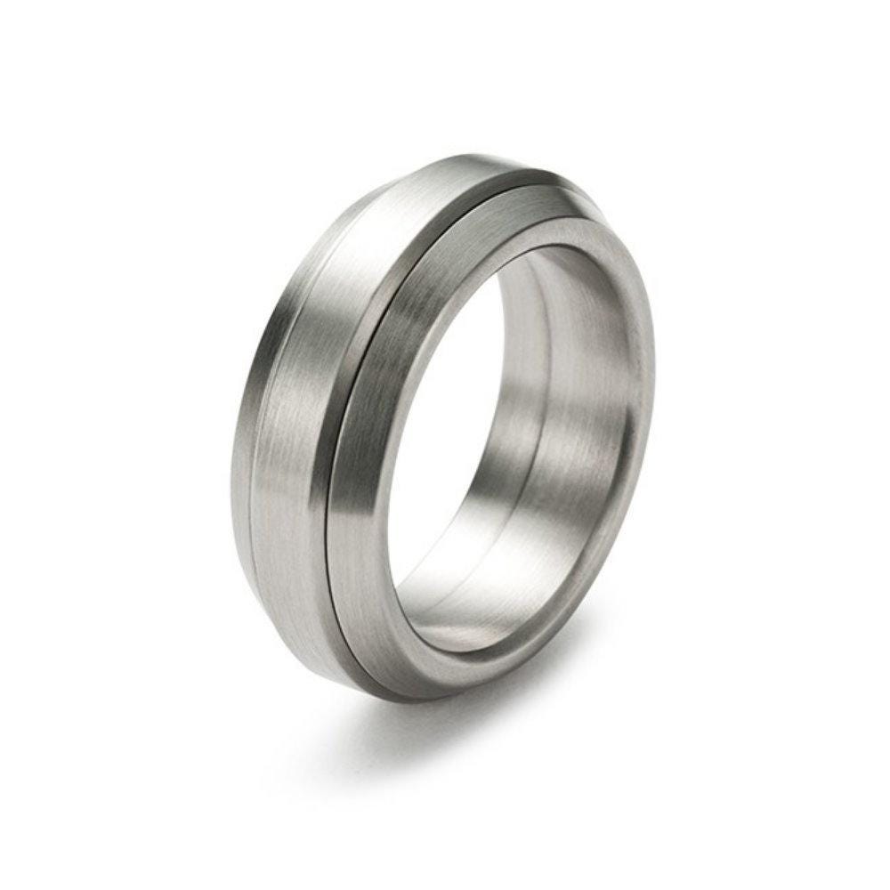 Einzelstück | Pure Drehring Spielring Edelstahl 8 Mm Monomania von RICHINFUSIONS