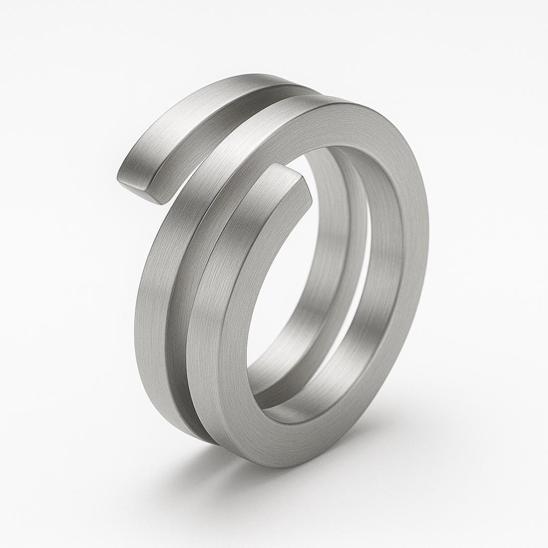 Endless Ring | Statement Doppelt Verdreht 13 Mm Edelstahl Mattiert Monomania von RICHINFUSIONS