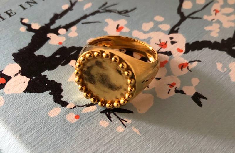 Baller Chunky Ring - 18K Vergoldet Auf Messing | 1 Mikron Mit Zirkonia Handmade Schmuck von RICHMOREZOE