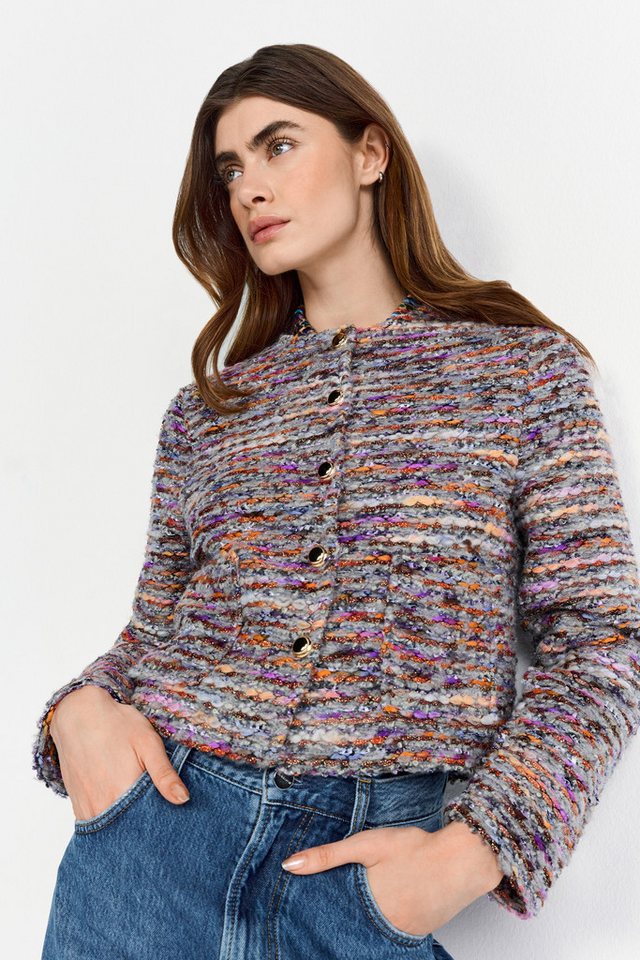 RICHROYAL Bouclèjacke in Multicolor, gerade Form RICHROYAL Bouclèjacke in Multicolor, gerade Form von RICHROYAL