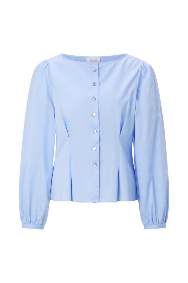 RICHROYAL Hemdbluse Fitted Cotton Blouse skyway blue von RICHROYAL