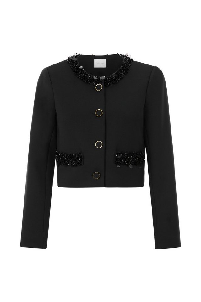 RICHROYAL Kurzblazer Cropped scuba sequin jacket von RICHROYAL