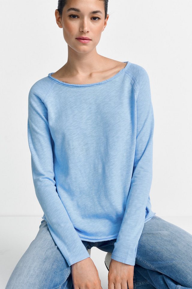 RICHROYAL Langarmshirt 2409 O HJ LS mit offener Ausschnittkante und Saum von RICHROYAL