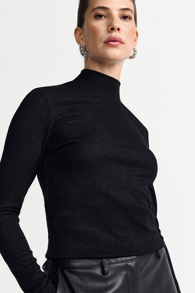 RICHROYAL Longsleeve mit Glitzereffekten, Turtleneck, enger Schnitt von RICHROYAL