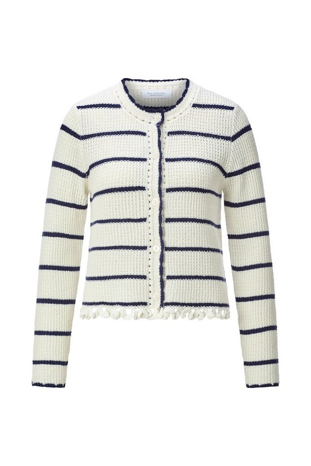 RICHROYAL Strickjacke Round NK Cardi with Looped Fringes von RICHROYAL