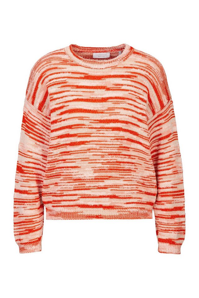 RICHROYAL Strickpullover D-Strick mit rot-orangefarbenem Muster von RICHROYAL