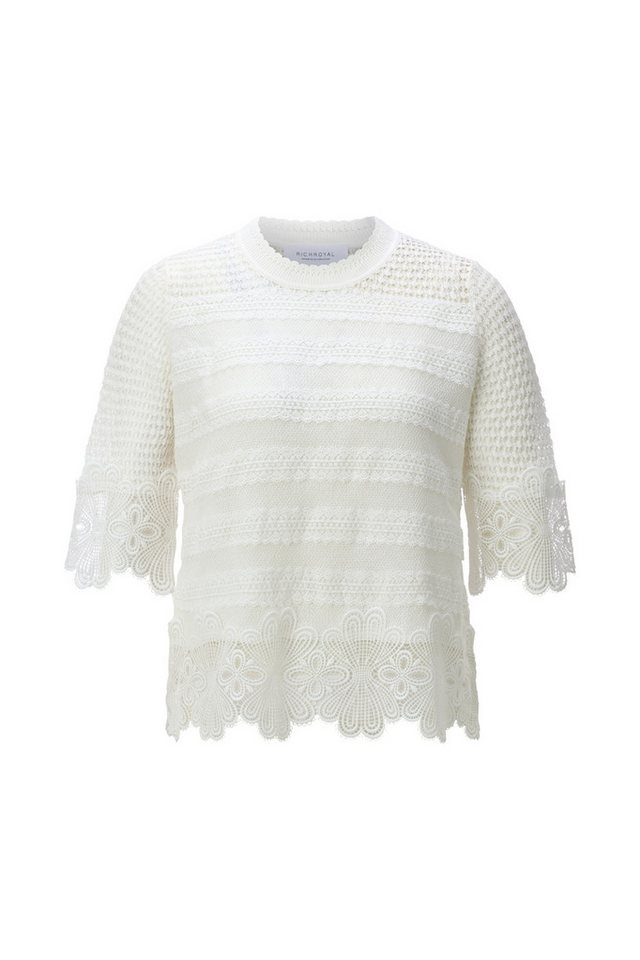 RICHROYAL Strickpullover RNK SH SLVS Lace Stitch von RICHROYAL