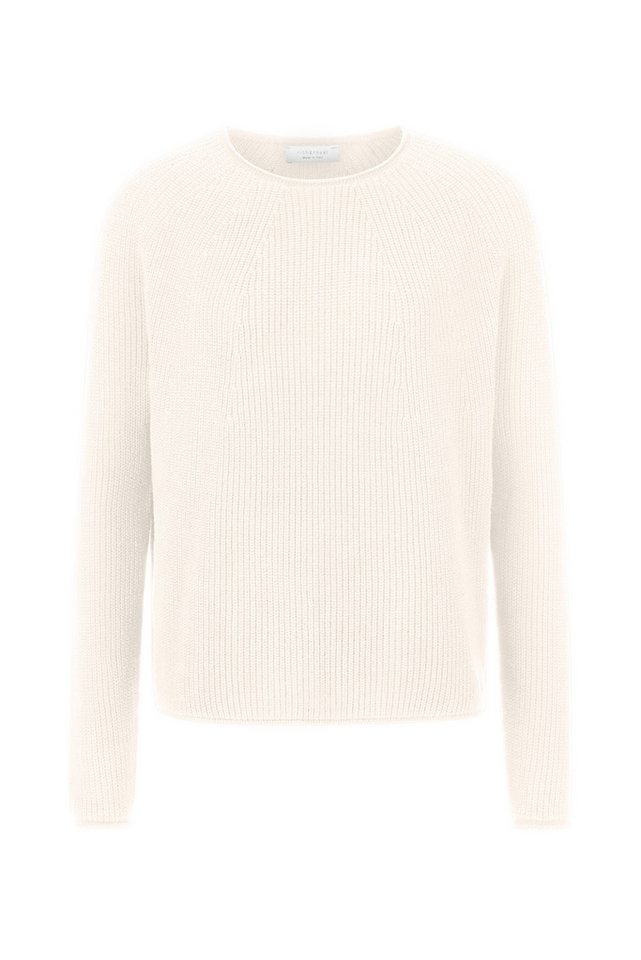 RICHROYAL Strickpullover Seamless Crew-neck Half Cardigan von RICHROYAL
