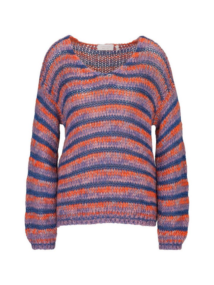 RICHROYAL Strickpullover V-Ausschnitt gestreift von RICHROYAL