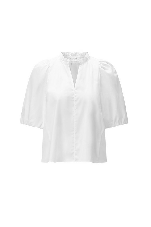 RICHROYAL T-Shirt Cotton Ruffle Blouse, white von RICHROYAL