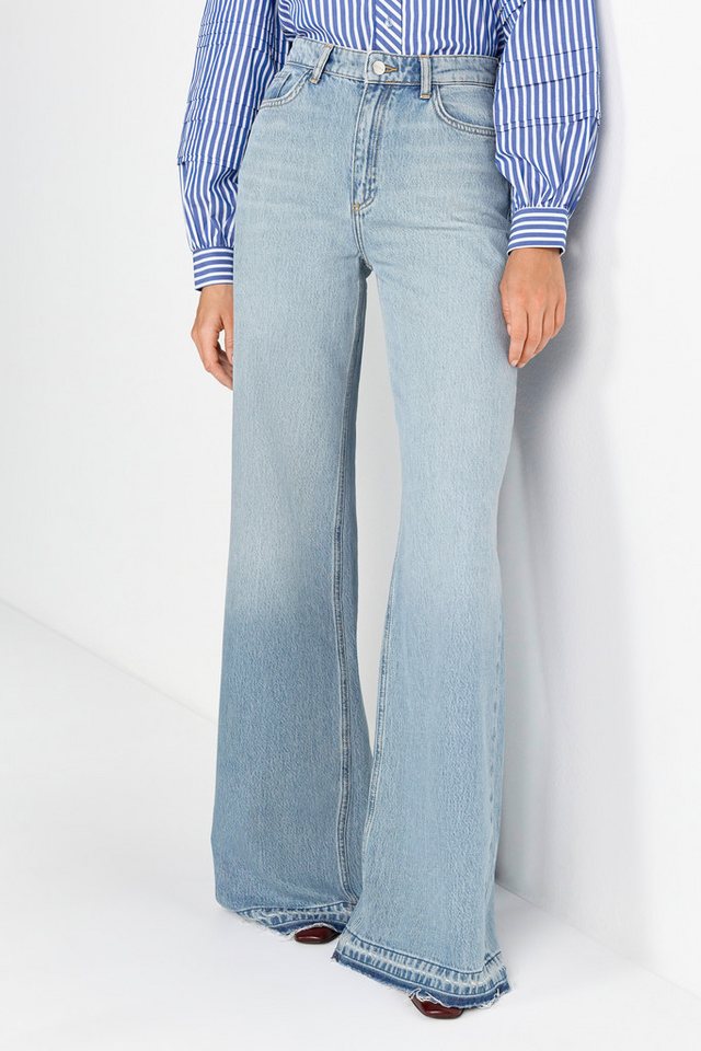 RICHROYAL Weite Jeans High Waist, leichter Used-Look von RICHROYAL