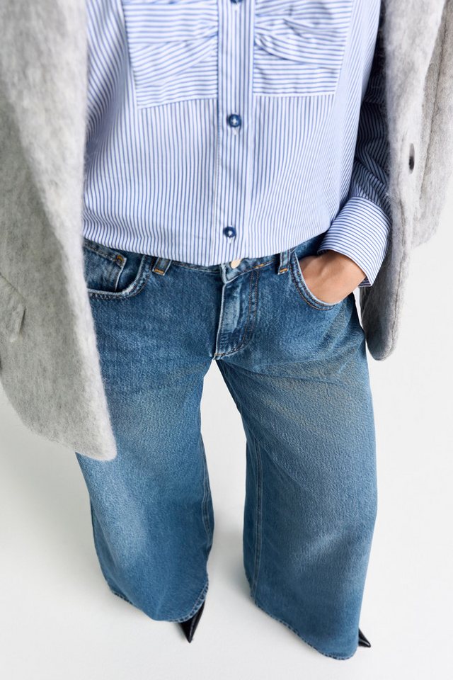 RICHROYAL Weite Jeans mit hohem Bund, dezente Waschung RICHROYAL Weite Jeans mit hohem Bund, dezente Waschung von RICHROYAL