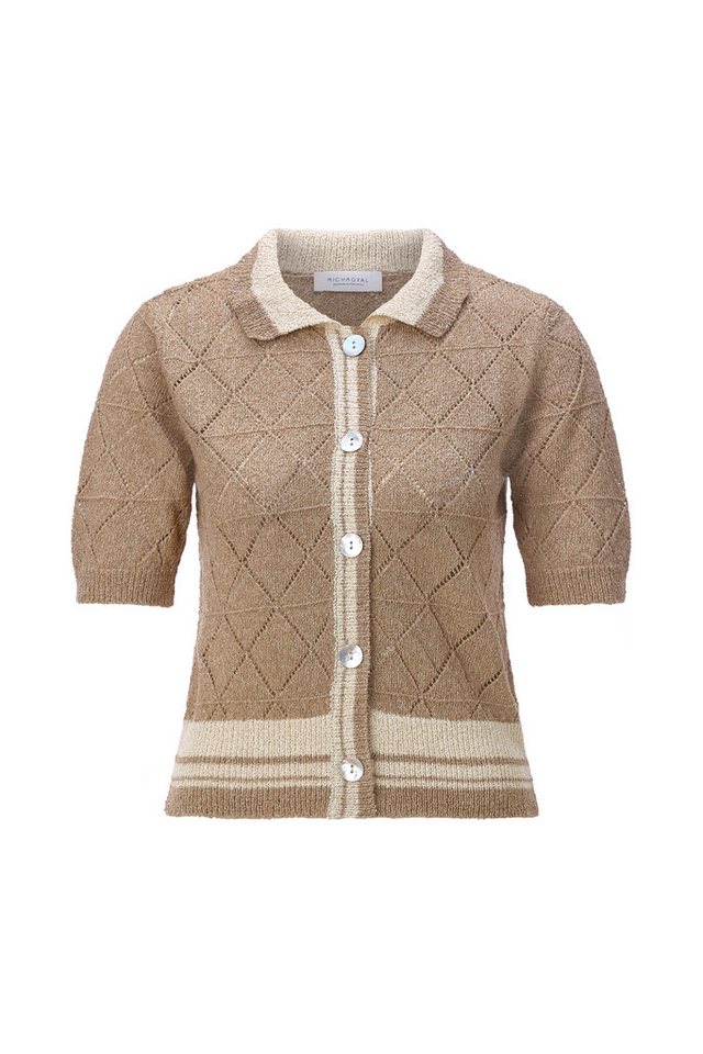 RICHROYAL Wollpullover Short SLVS button down 223 von RICHROYAL