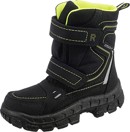 Richter Kinderschuhe Davos Schneestiefel, Black/neon gelb, 28 EU von Richter