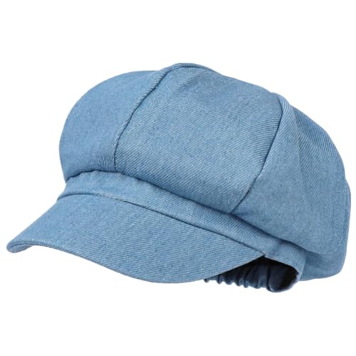Classic Style Beret Jean Newsboy Cap Ivy Gatsby Beanie Hat for Women (Light Blue von RICHTOER