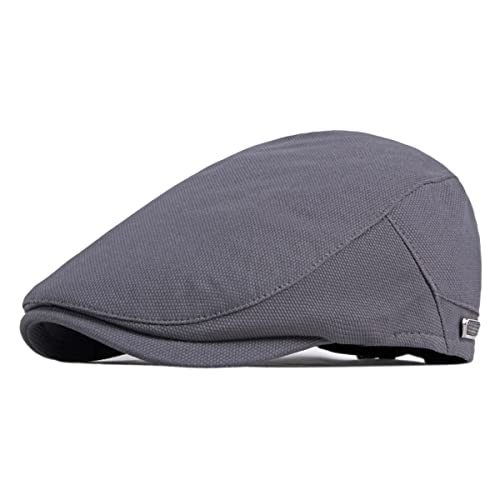 RICHTOER Beret Flat Caps Newsboy Cap Woolen Flat Cap Man Summer Autumn (Grey) von RICHTOER