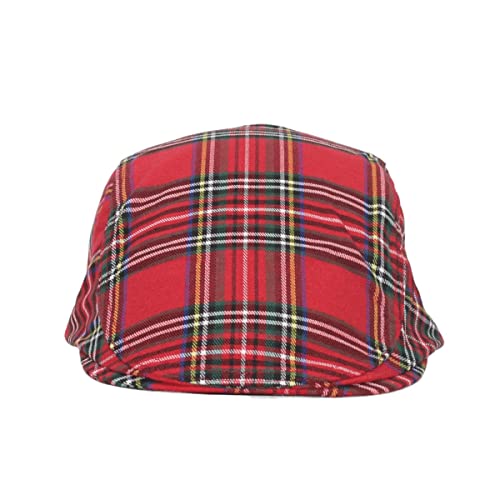 RICHTOER Newsboy Cap Beret Men Women Flat Caps Summer Cotton Plaid Hat Outdoors von RICHTOER