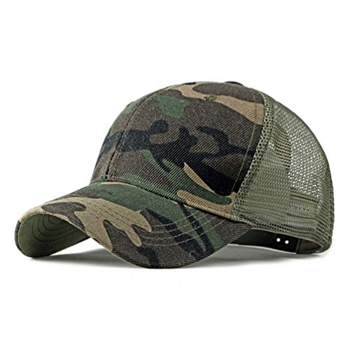 RICHTOER Unisex Camouflage Baseball Cap Casual Military American Flag Cap for Outdoor (Green) von RICHTOER