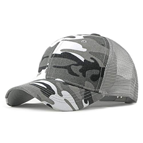 RICHTOER Unisex Camouflage Baseball Cap Casual Military American Flag Cap for Outdoor (Grey) von RICHTOER